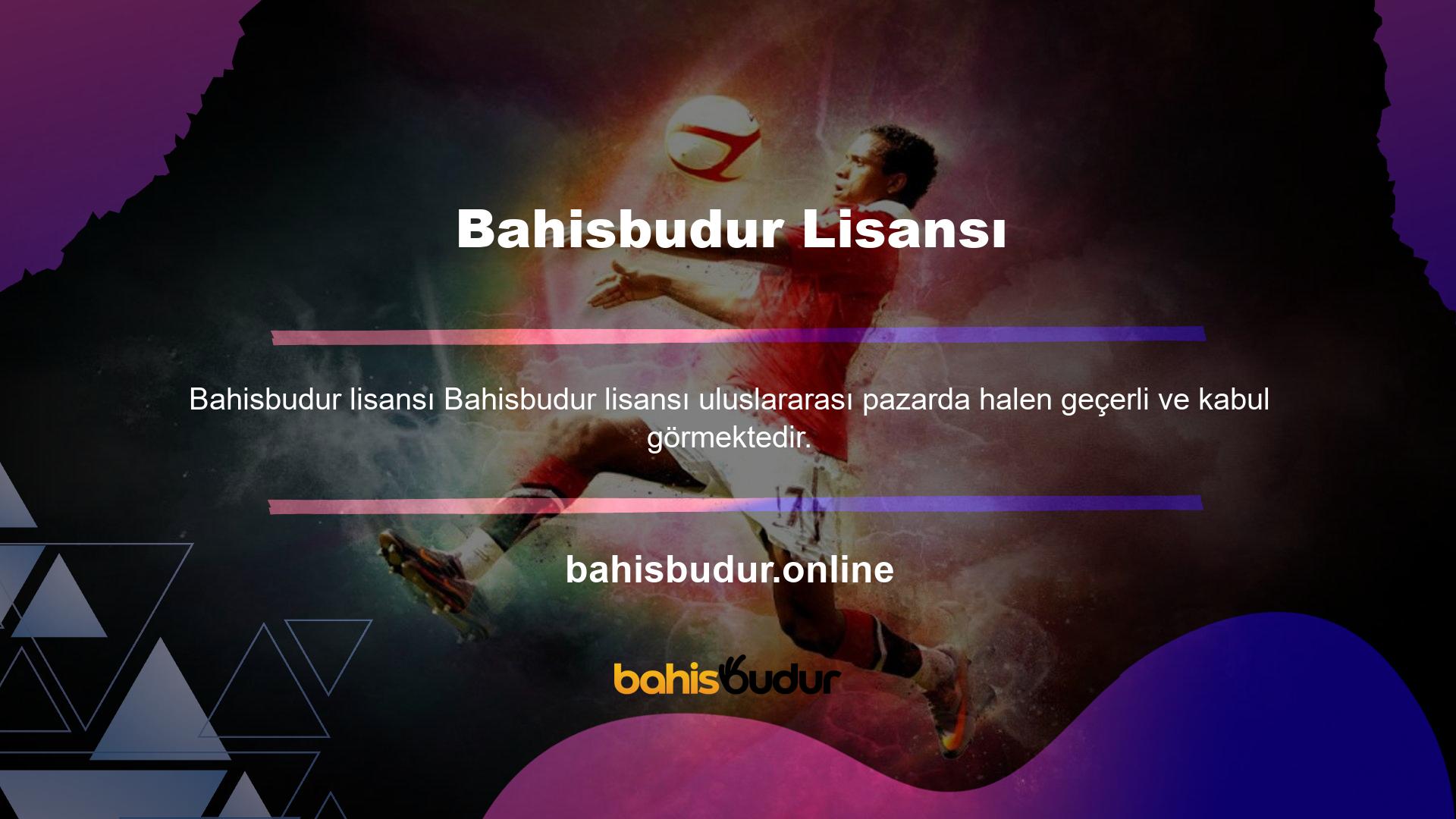 Bahisbudur lisanslı bir web sitesidir ve lisans, şirketin web sitesi aracılığıyla uzaktan çevrimiçi bahis hizmetleri veya e-bahis sağlamaya yetkili olduğunu gösterir